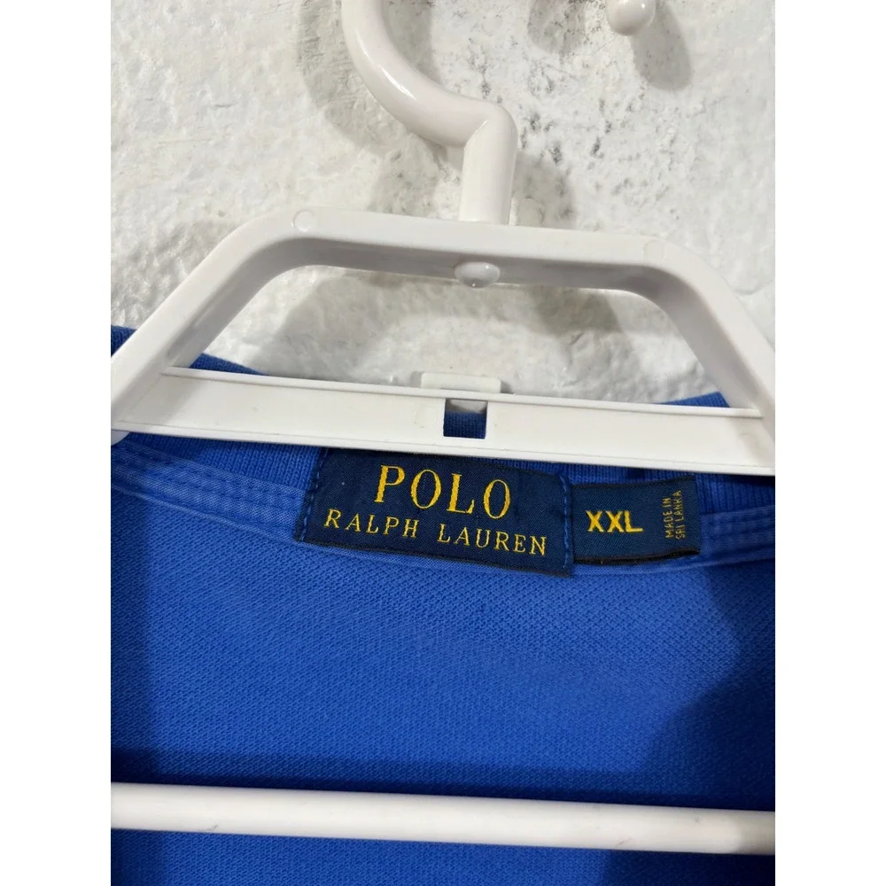 Polo‎ Ralph Lauren Polo Shirt Mens XXL Blue Yacht Club 1st Class Pique